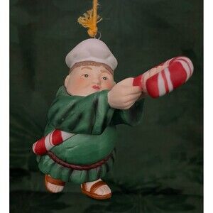 Dept. 56 Merry Makers Calvin the Candy Cane Striper Figurine Christmas Ornament